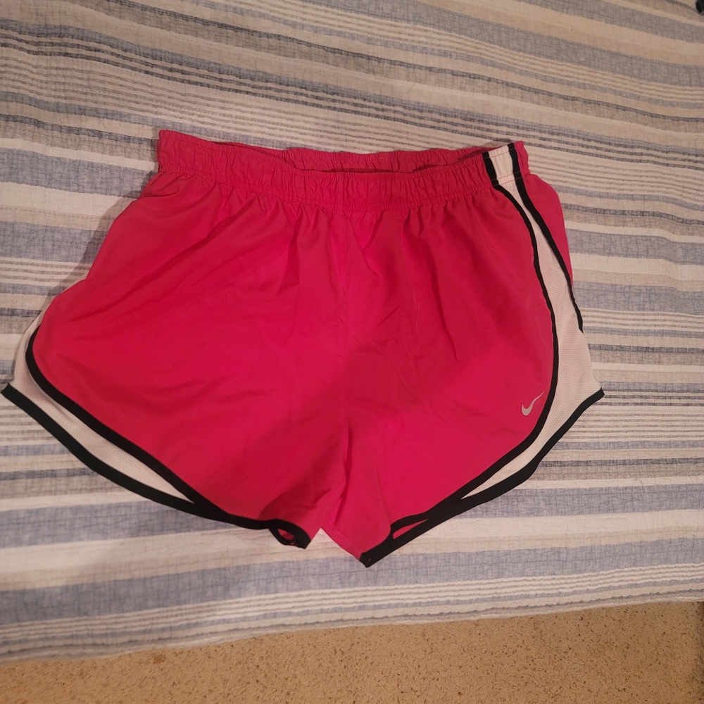 Nike Women's Athletic Shorts - Pink and White